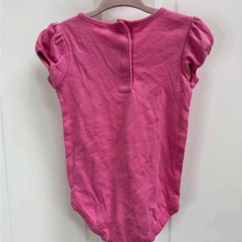 Gymboree 12-18M Girls Pink Flower Onesie